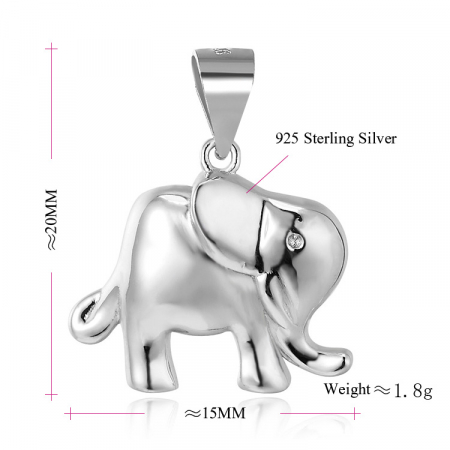 Pandantiv argint rodiat Elefant [1]