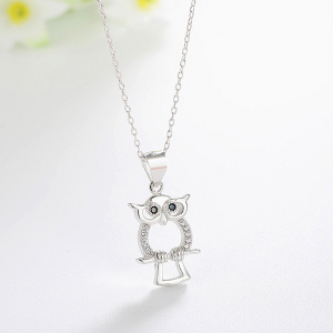 Pandantiv argint rodiat Owl [1]