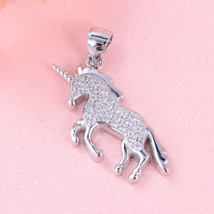 Pandantiv argint rodiat Unicorn [1]