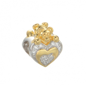 Talismane argint - Pandantiv Heart&Bear din argint