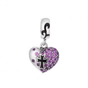 Cadouri aniversare pentru sotie - Pandantiv Heart&Cross din argint