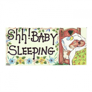 Cadou Baby Shower - Placuta decorativa SSH! Baby sleeping
