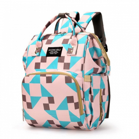 Cadou Baby Shower - Rucsac multifunctional pentru mamici - Roz