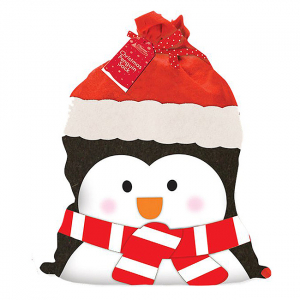 Cadouri Ocazii si Sarbatori - Sac cadouri Craciun Pinguin 73cm