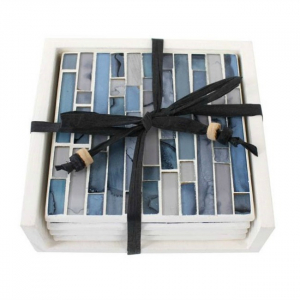 Cadouri pentru Tati - Set cadou 4 suporturi pahar Blue