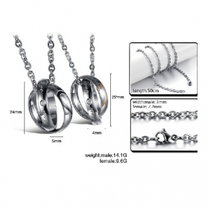 Set Coliere cuplu Eternity Love [3]