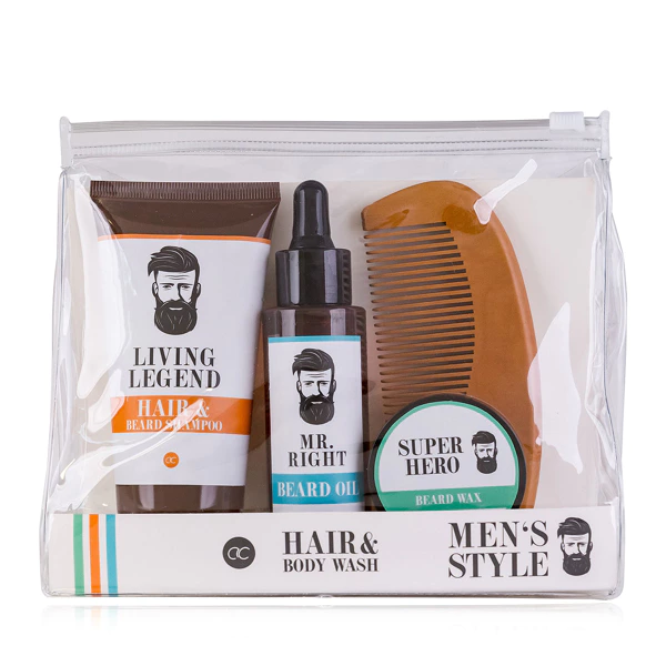 Cadouri Valentine's Day - Set de ingrijire MEN'S STYLE pentru par si barba