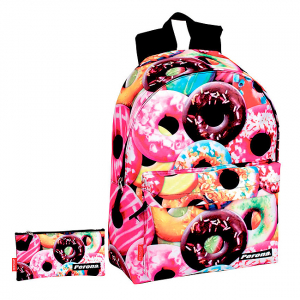 Ghiozdane - Set ghiozdan si penar simplu Cool Donuts