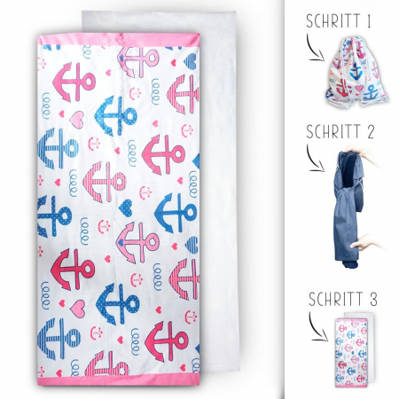 Set Rucsac si Prosop plaja Ancora color [1]