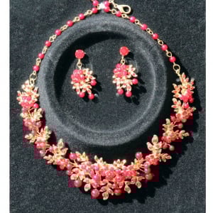 Set tiara, colier si cercei Red Passion [4]