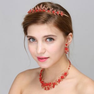 Set tiara, colier si cercei Red Passion [0]