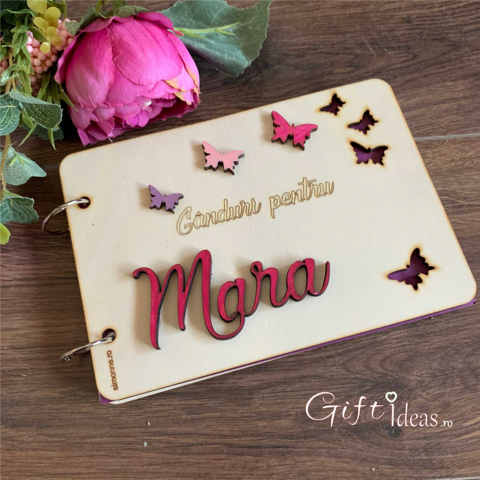 caiet de amintiri personalizat, fluturi, Butterfly, ganduri pentru [1]