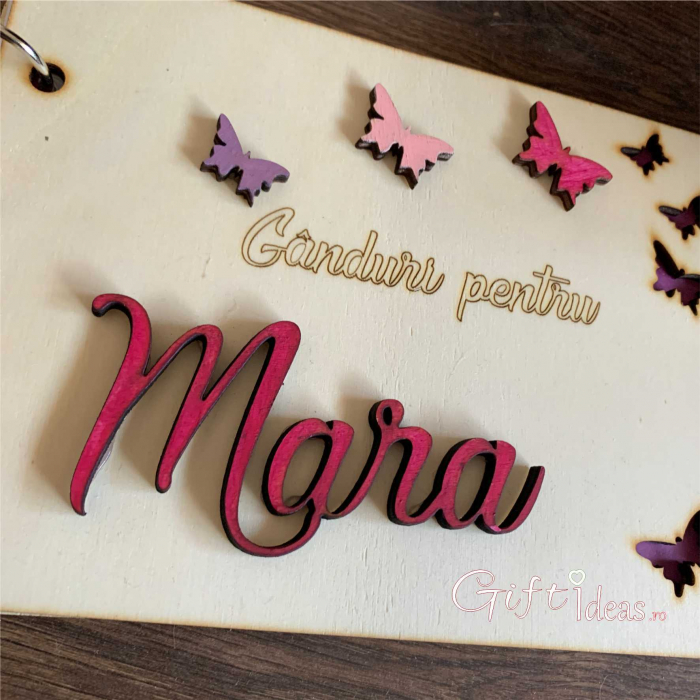 caiet de amintiri personalizat, fluturi, Butterfly, ganduri pentru [2]