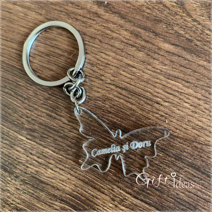 Marturie breloc Fluturas personalizat [1]