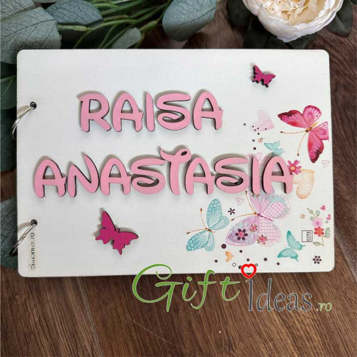 Caiet amintiri guestbook Taramul Zanelor, fluturi si flori [1]