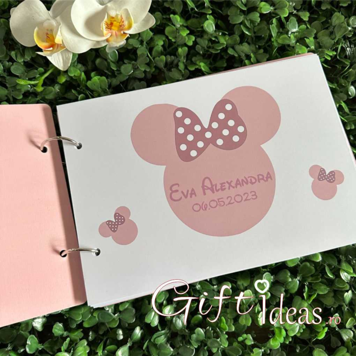 Caiet de amintiri, guestbook, Minnie Mouse, personalizat [6]