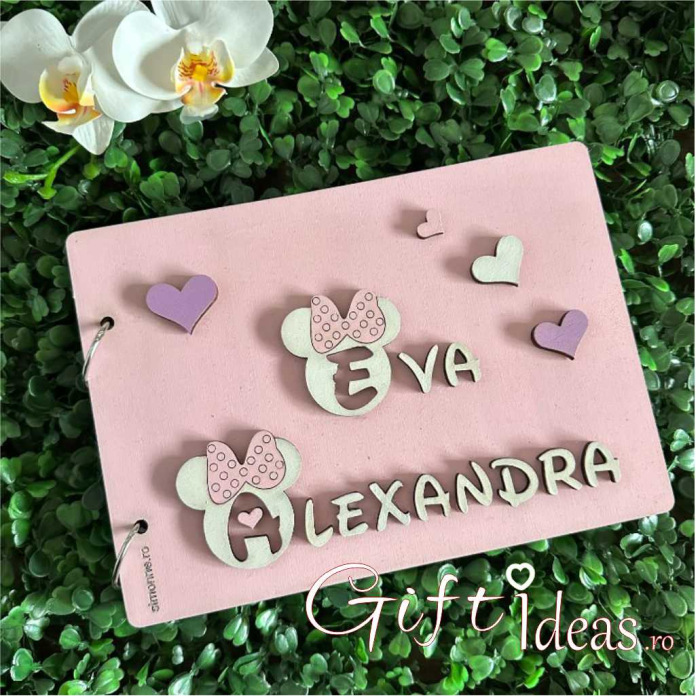 Caiet de amintiri, guestbook, Minnie Mouse, personalizat [4]