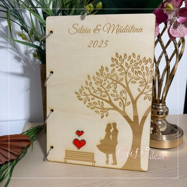 Caiet de amintiri, guestbook nuntă Copacul Vieții, cadou pentru miri, familie [3]