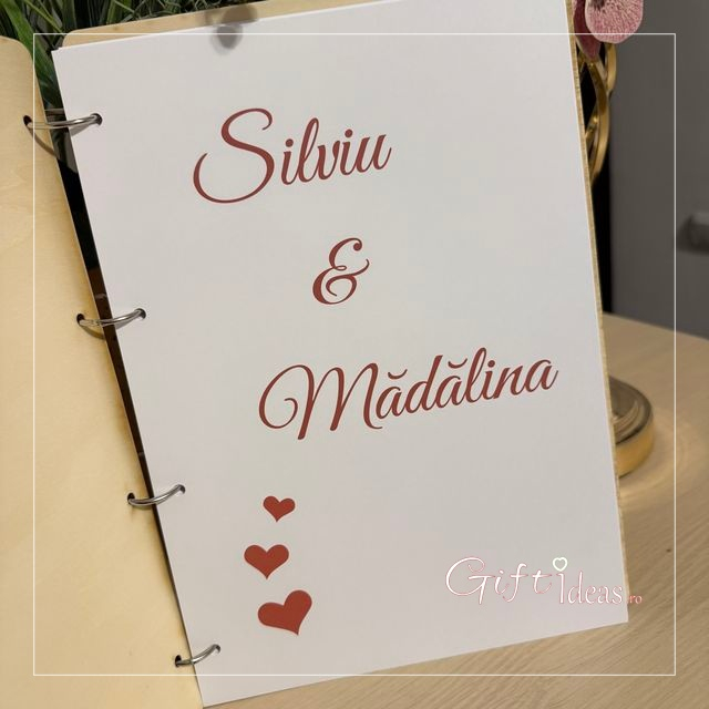 Caiet de amintiri, guestbook nuntă Copacul Vieții, cadou pentru miri, familie [4]