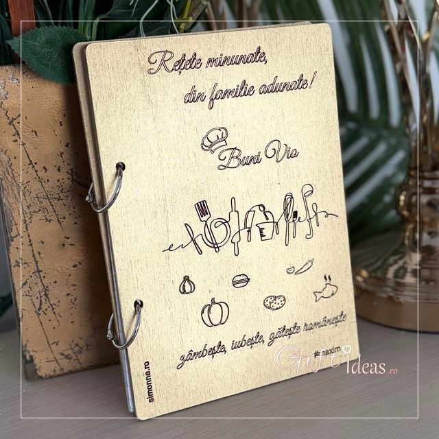 Caiet de retete auriu, personalizat [2]