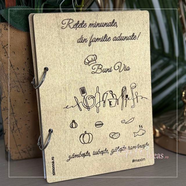 Caiet de retete auriu, personalizat [4]