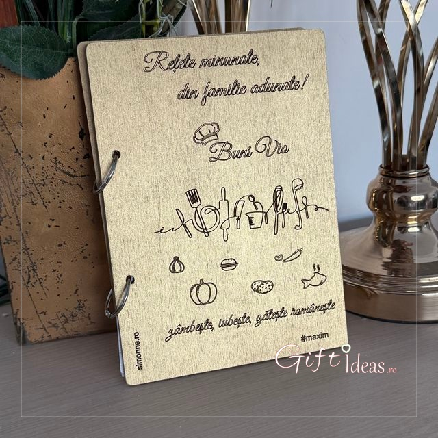 Caiet de retete auriu, personalizat [8]