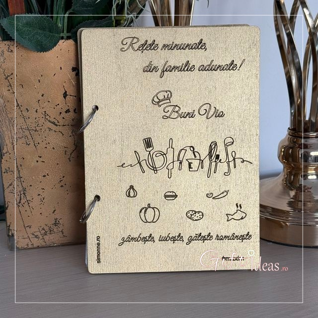 Caiet de retete auriu, personalizat [3]