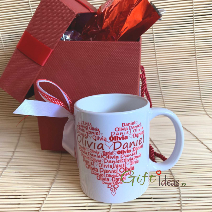 Cana personalizata cu inima Valentines Day [1]