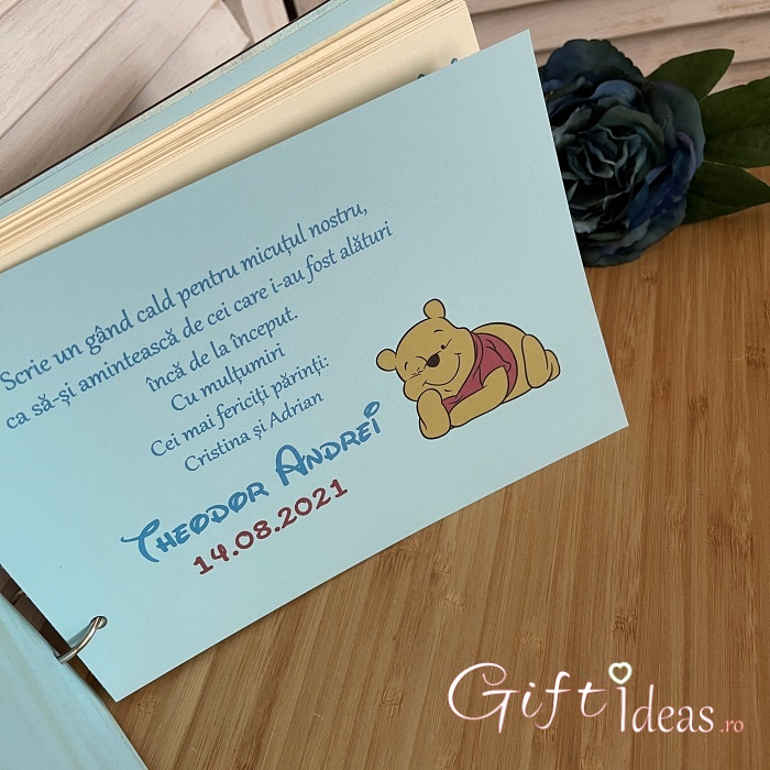 Carte de oaspeti botez Ursuletul Winnie somnoros [3]