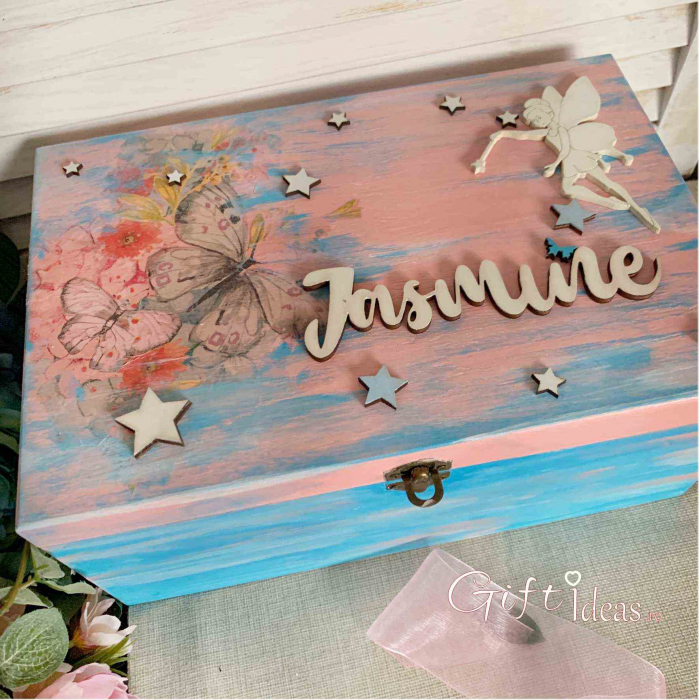 Cufar amintiri trusou botez Fluturasi, personalizat [1]
