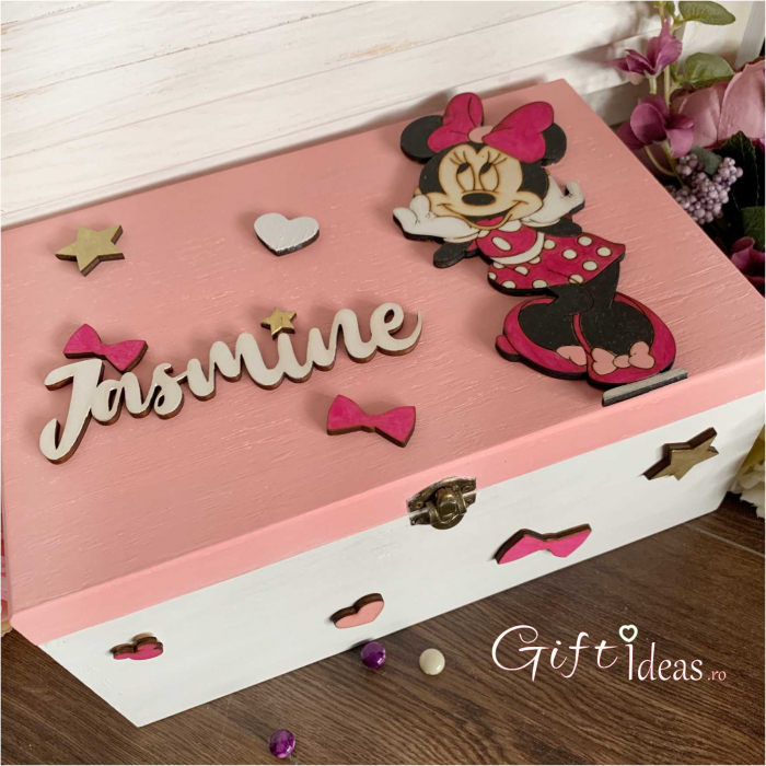 Cufar amintiri trusou botez Minnie Mouse, personalizat [2]