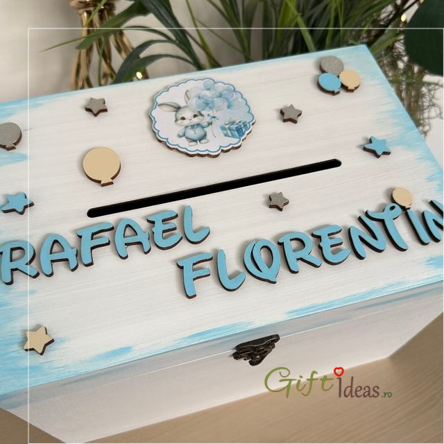 Cutie de dar, amintiri botez, Iepurasul cu baloane [3]