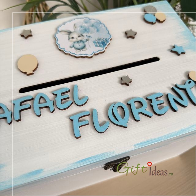 Cutie de dar, amintiri botez, Iepurasul cu baloane [4]