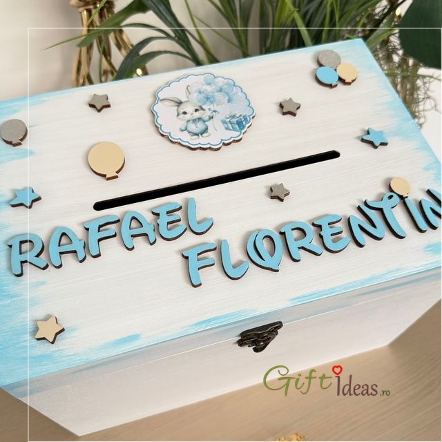 Cutie de dar, amintiri botez, Iepurasul cu baloane [2]