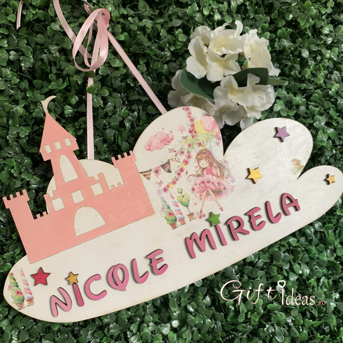 Decoratiune camera, personalizata, Printesa la castel [2]