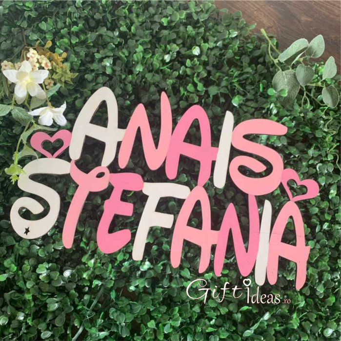 Decoratiune lemn personalizata cu nume [2]