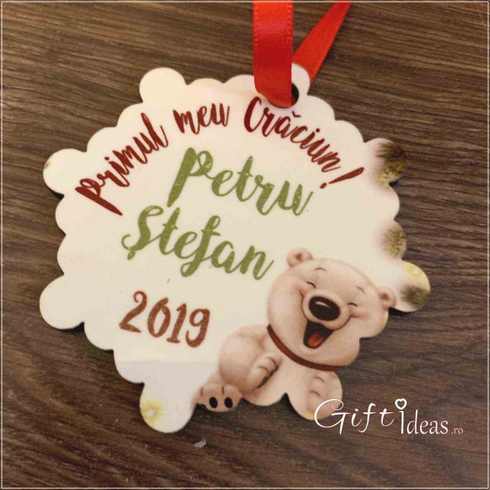 Decoratiune Primul meu Craciun fulg personalizat [1]