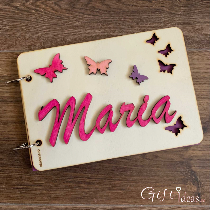 Guest book, caiet de amintiri, personalizat, fluturasi [1]