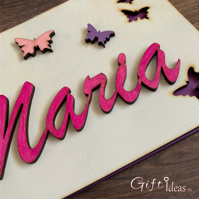 Guest book, caiet de amintiri, personalizat, fluturasi [3]