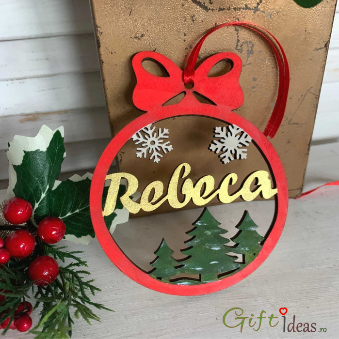 Decoratiune Glob Craciun personalizat cu nume [4]
