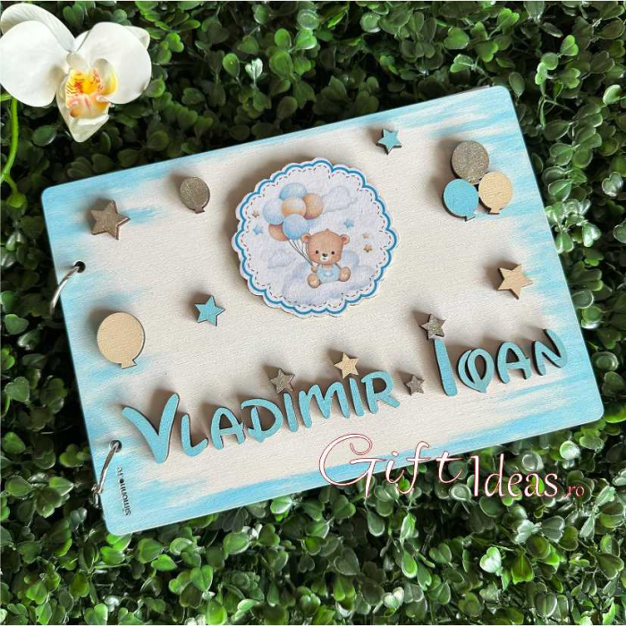 Guestbook, caiet amintiri personalizat Ursuletul cu baloane [1]