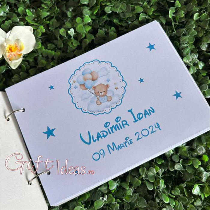 Guestbook, caiet amintiri personalizat Ursuletul cu baloane [3]