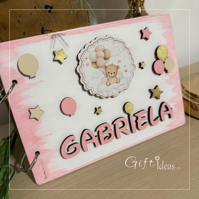 Guestbook, caiet amintiri personalizat Ursulina cu baloane [2]