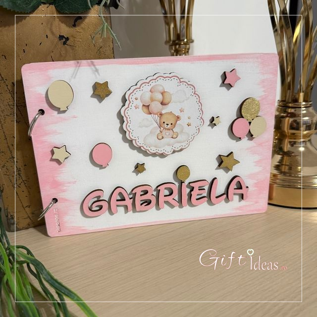 Guestbook, caiet amintiri personalizat Ursulina cu baloane [4]