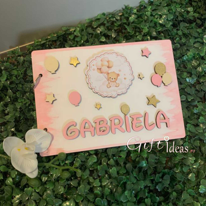 Guestbook, caiet amintiri personalizat Ursulina cu baloane [2]