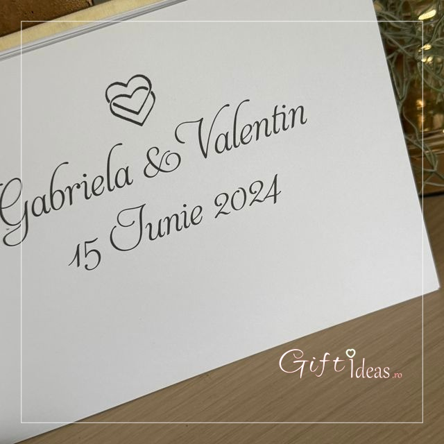 Guestbook lemn gravat nunta "Amintiri pretioase" [4]