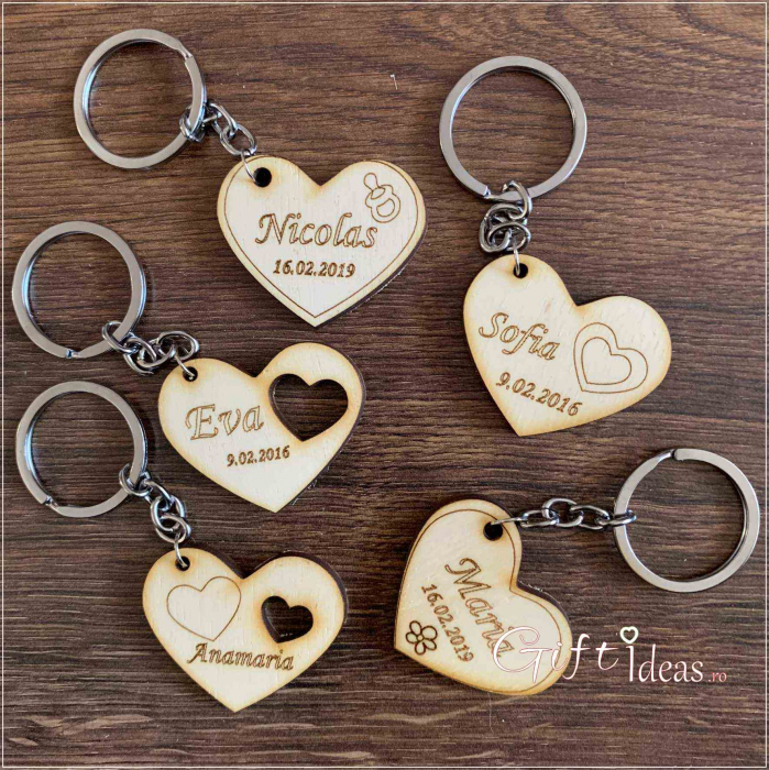 Marturie breloc Inima personalizata [1]