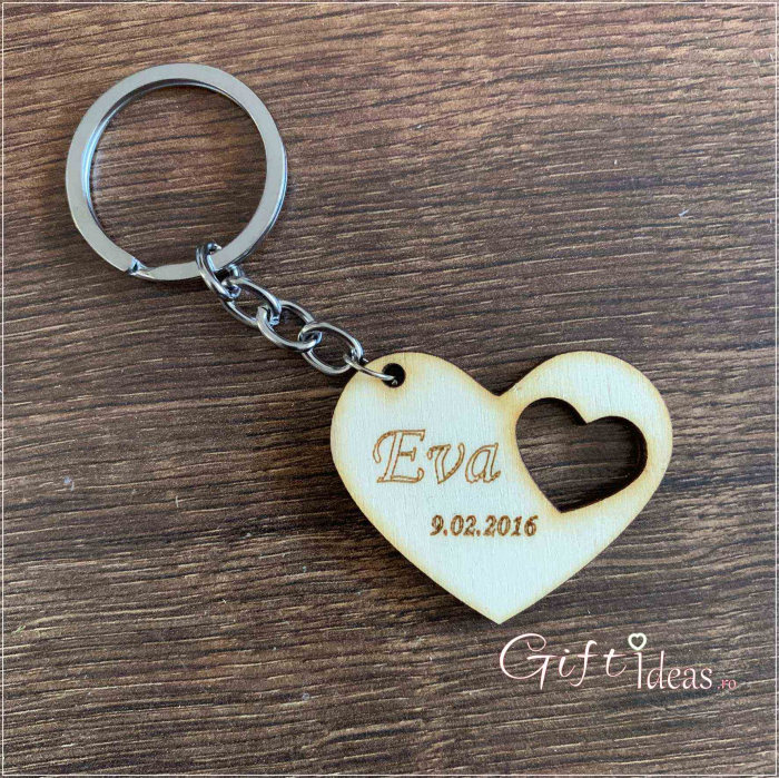 Marturie breloc Inima personalizata [3]