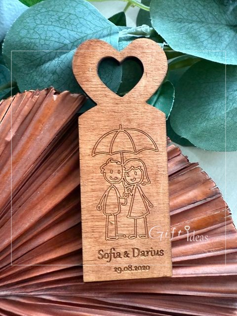 Marturie nuntă personalizata, semn de carte, figurine funny Mire Mireasa [6]