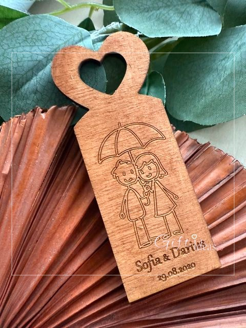 Marturie nuntă personalizata, semn de carte, figurine funny Mire Mireasa [5]